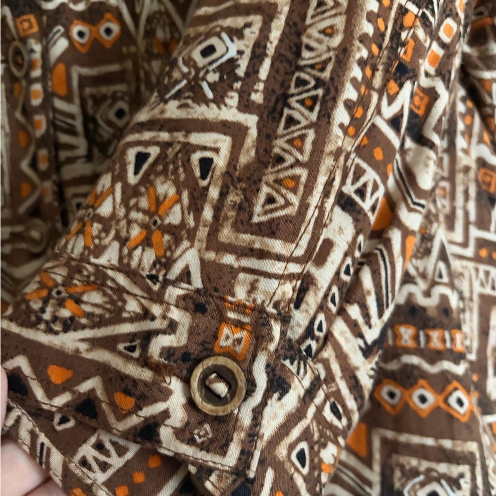 Ruby Rd. Brown and Tan Geometric Jacket - Picture 12 of 12